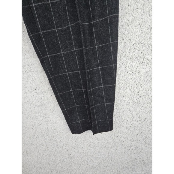 Vintage Liz Claiborne Windowpane Plaid Wool Pants Petites Size 10 Made USA Black - Picture 8 of 13